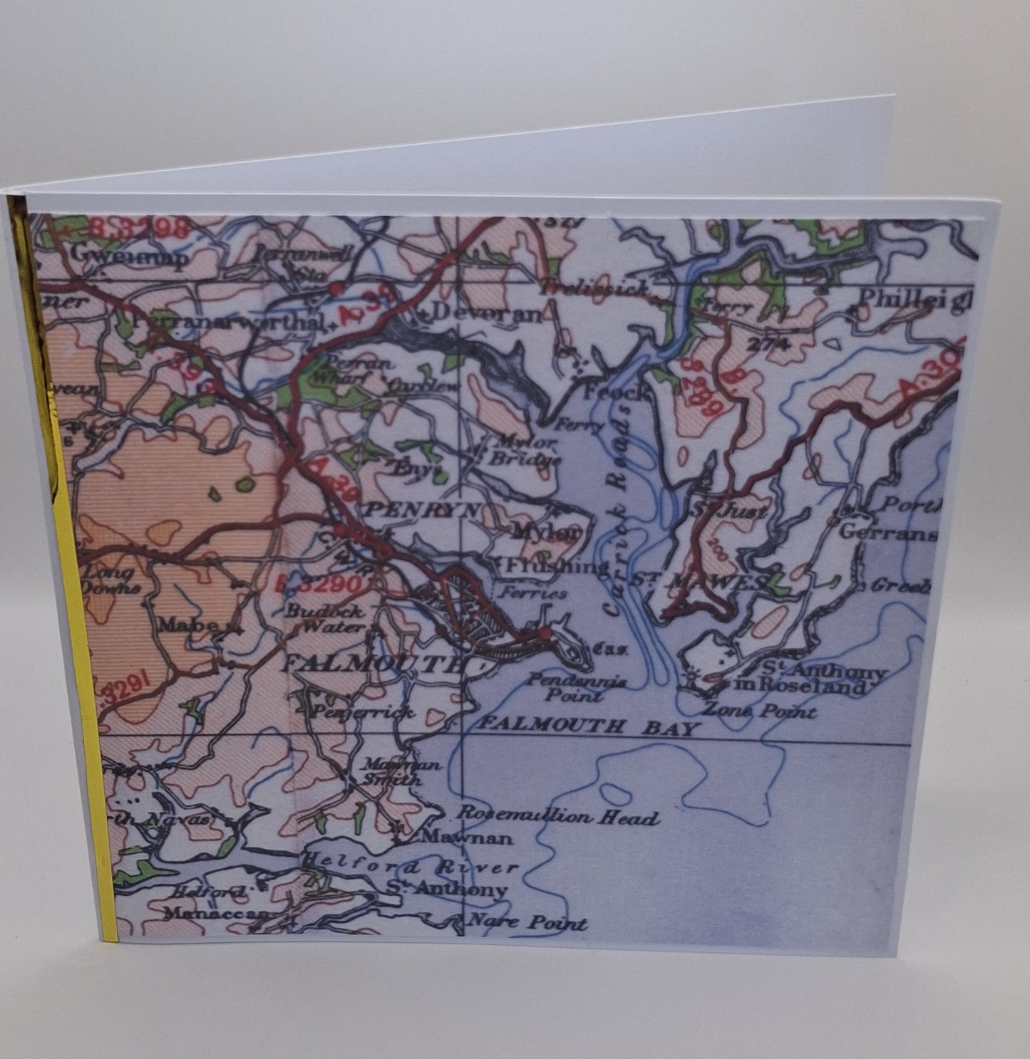 Handcrafted Vintage Map Square Greetings Cards