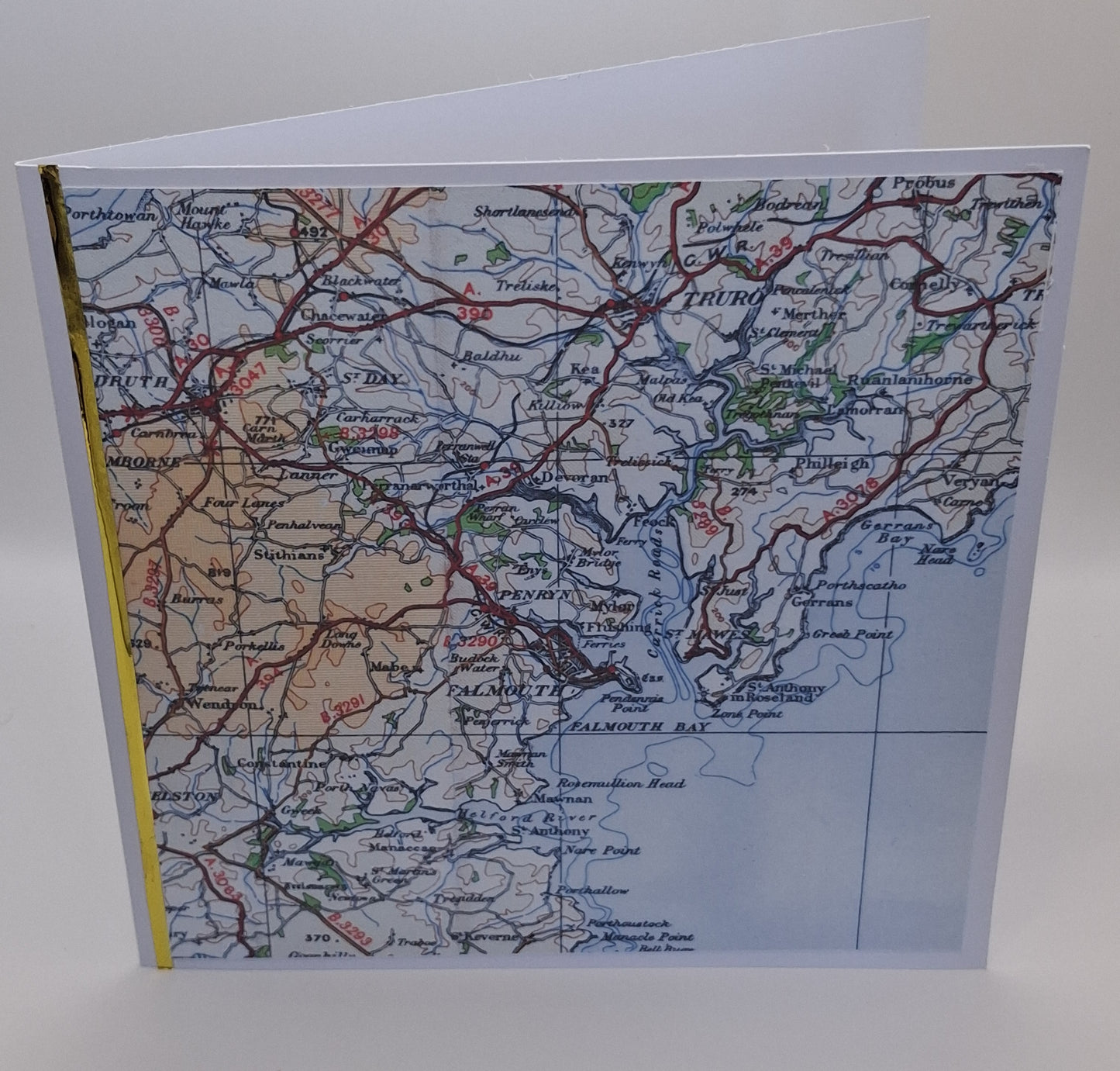 Handcrafted Vintage Map Square Greetings Cards