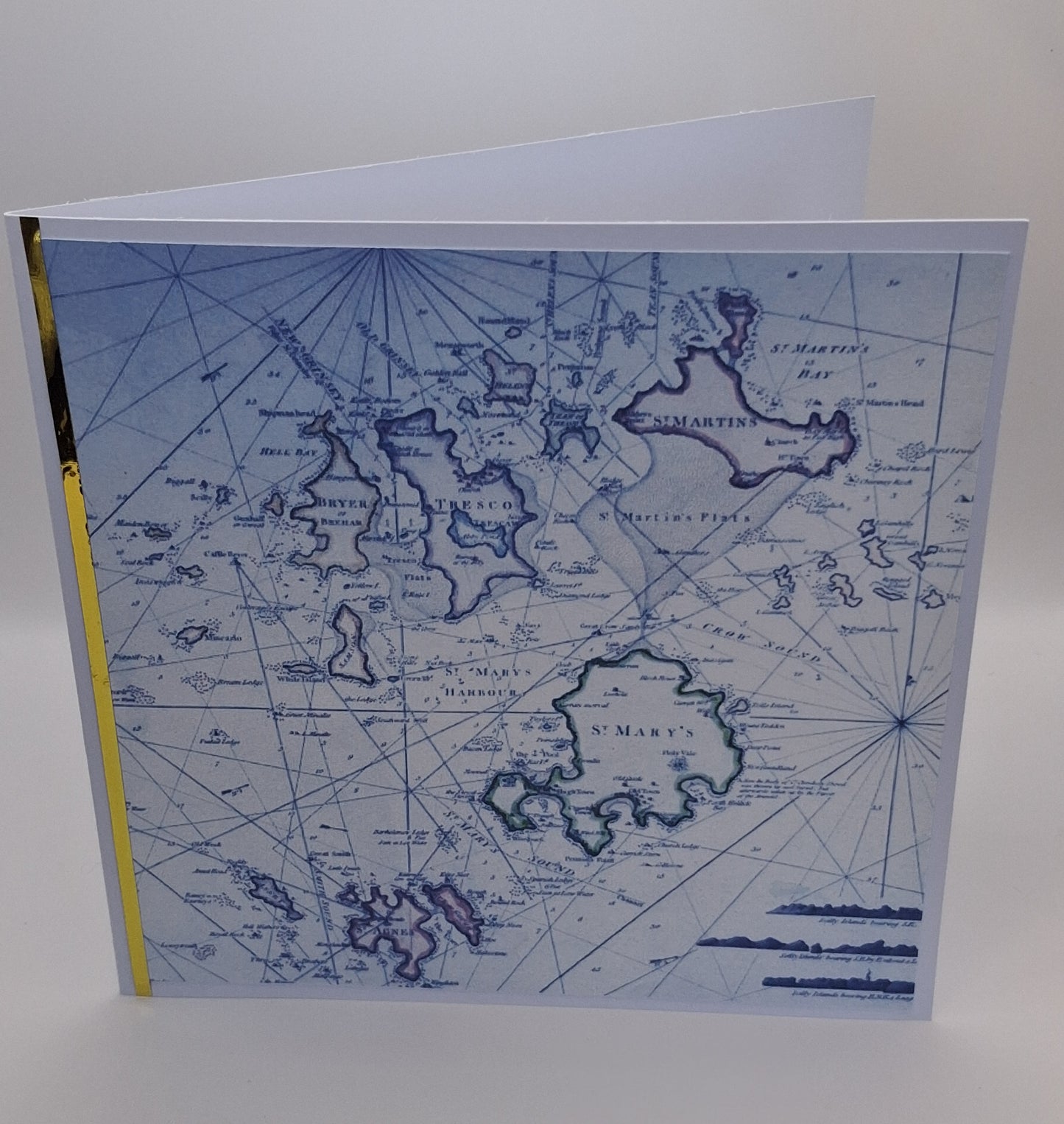 Isles of Scilly Vintage mariners map cards