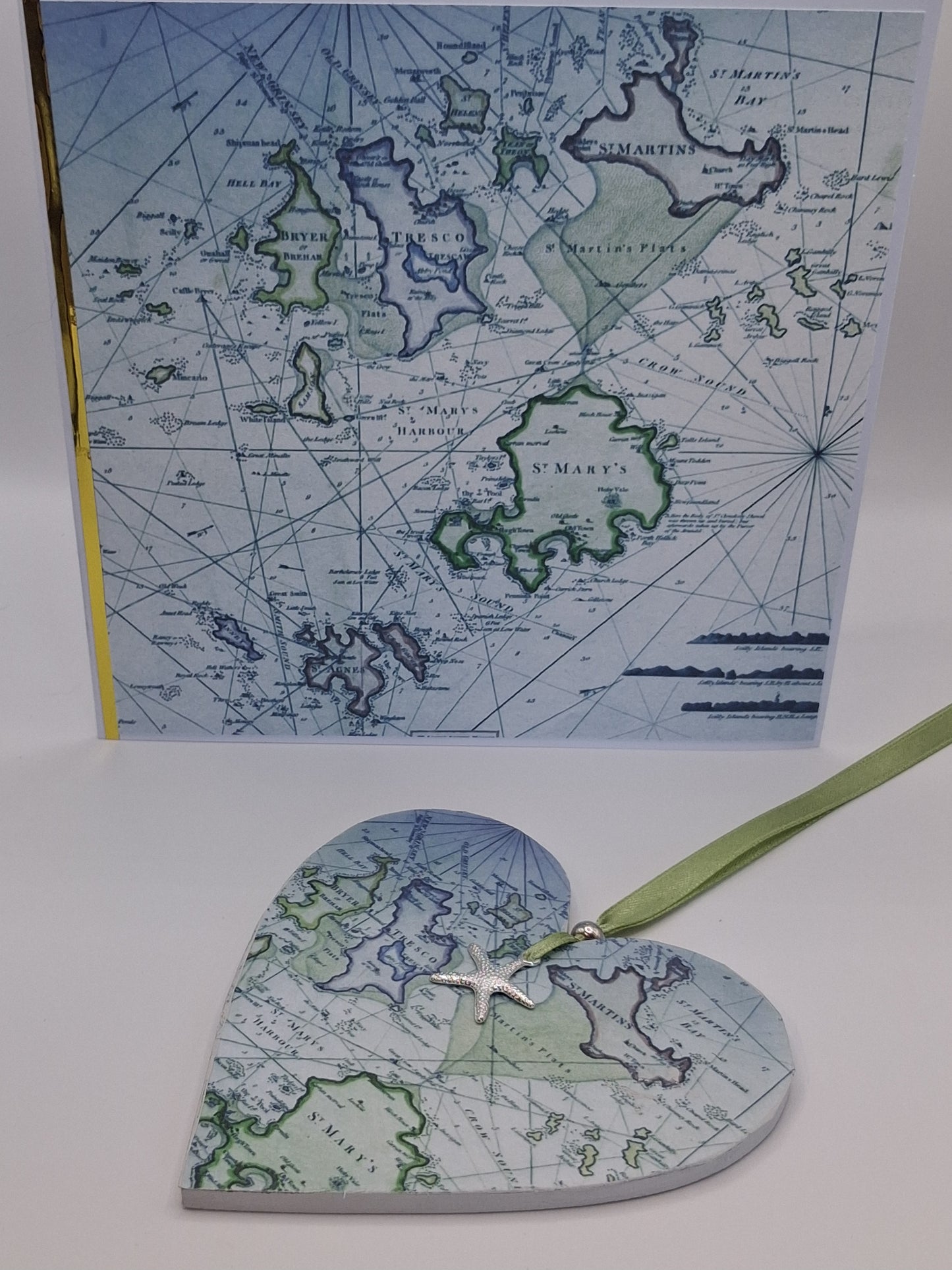 Isles of Scilly Vintage mariners map cards