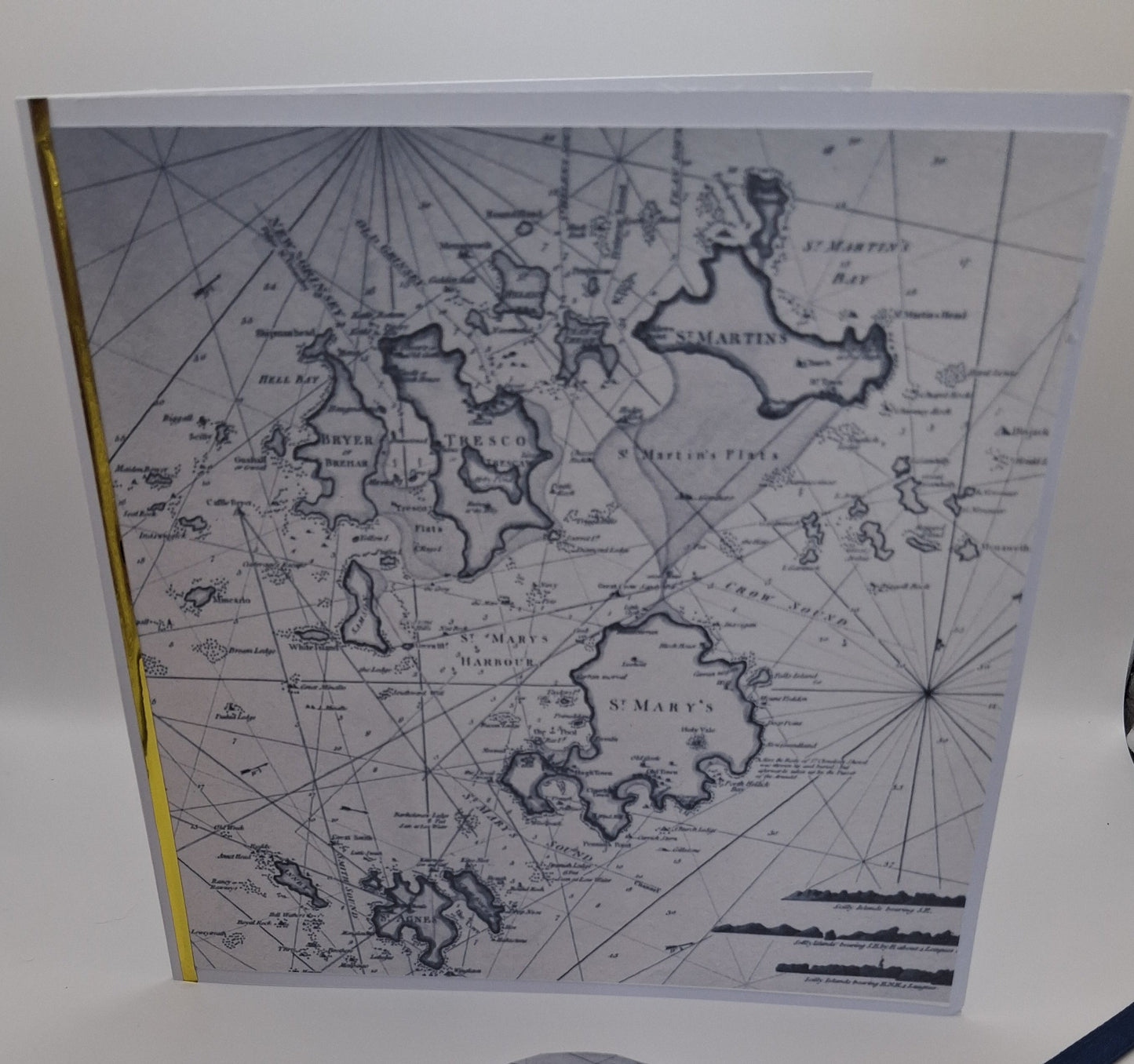 Isles of Scilly Vintage mariners map cards