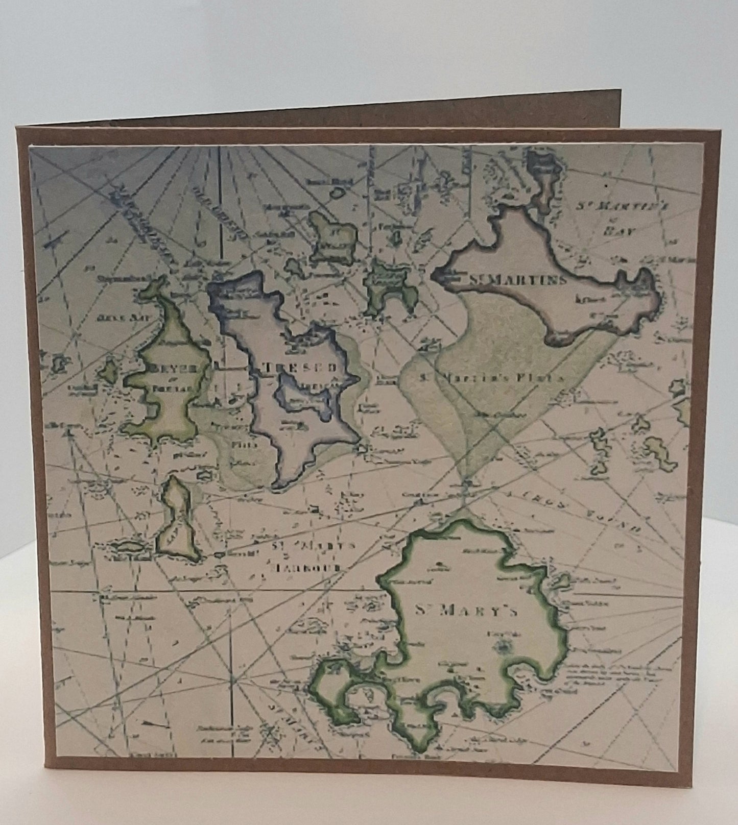 Isles of Scilly Vintage mariners map cards