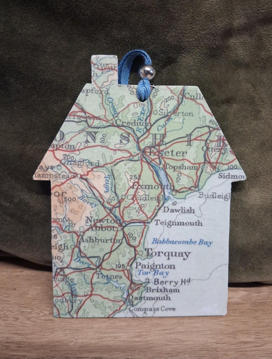 Handcrafted Vintage Map Hanging house / home Decoration
